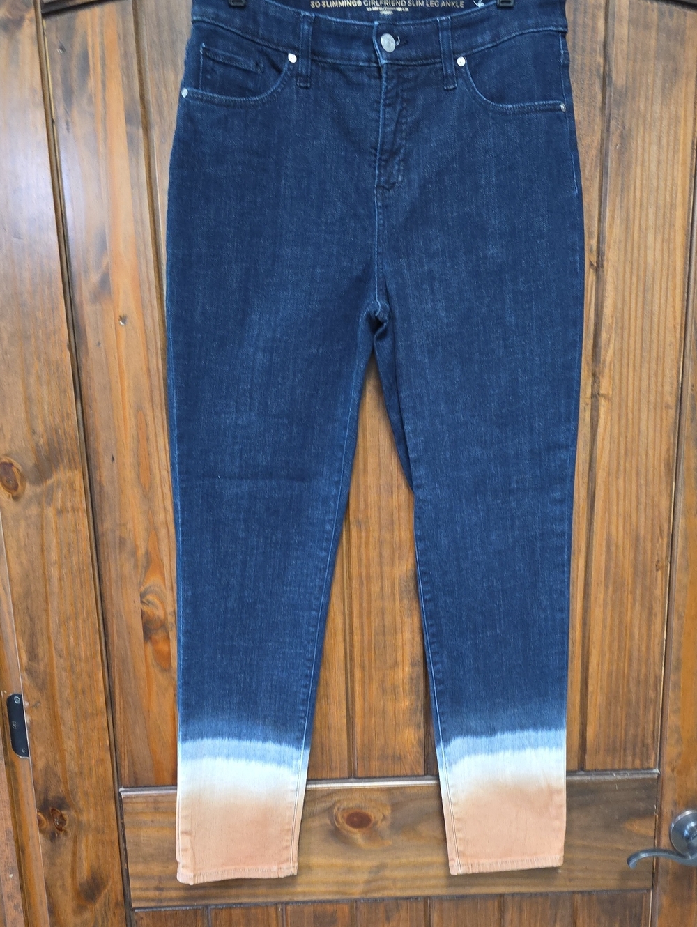 Chico's So Slimming Girlfriend Slim Leg Ankle Ombre Jeans - Size 6